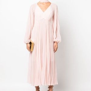 Zimmermann Sunray Midi Pleated Dress- Pink